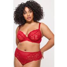 Red - Women Clothing Ann Summers Sexy Lace Fuller Bust Non Padded Plunge Bra - Red