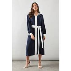 Wallis Petite Navy Shirt Dress - Navy