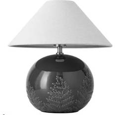 Churchgate Fawsley Fern Embossed Ceramic - Olive Table Lamp 37cm