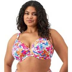 Pink Bikinis Elomi Savaneta Plunge Bikini Top - White
