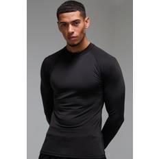 Underställ på rea boohooMAN Mens Active Long Sleeved High Neck Base Layer - Black