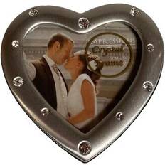 Black Jewellery Boxes WIDDOP and Co Diamante Heart Shape Jewelry Box - Silver