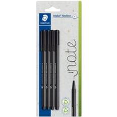 Staedtler Triplus Fineliner rPP Sort 4/BK