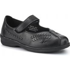 Easy Fit Leather Extra-Wide Mary Janes - Black