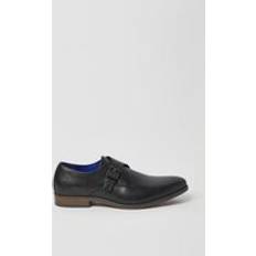 Black Monks Burton Smart Single Strap Monkstrap Shoes - Black
