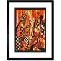 Interior Details ARTERY8 Wall Print Jazz Music Band 9 x 7 Inch Black Framed Art