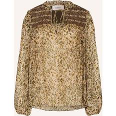 Beige - Viscose Blouses BA&SH Capucine Tie Fastening Blouse - Ecru