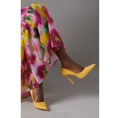 Yellow Heels & Pumps Coast Zorana Faux Suede High Stiletto Heel Court Shoes - Yellow