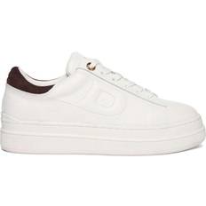 Dune London White Shoes Dune London Eden Leather Chunky Trainers - White