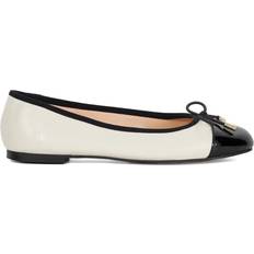 Dune London Ballerinas Dune London Highest Wide Fit Leather Ballet Pumps - Cream