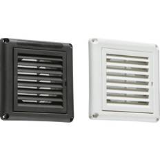 Knightsbridge 100mm 4 Inch Extractor Fan Grille, Vit, Svart