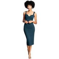 Sloane Sweetheart Bodycon Midi Plain - Green