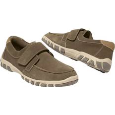 Atlas For Men Split Leather Water Repellent Casual Loafers - Taupe