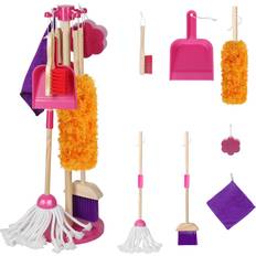Cleaning Toys Masthome Kids Cleaning Set Wooden Pretend Play