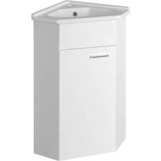 Hill Ceramic Tvättställsskåp Rove Vit Blank med Hadfat