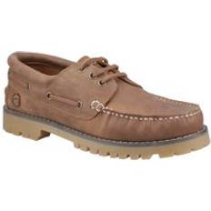 Leather Boat Shoes Cotswold Mens Inglecote Leather Boat Shoes - Beige
