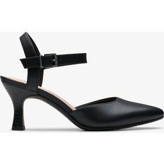 Clarks Heels & Pumps Clarks Kataleyna Cora Black Leather Heels - Black