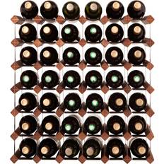 mensolas 42 Bottles Dark Stained Pine Wine Rack