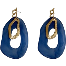 Shein 1pair Geometric Design Vintage Earrings, Versatile Personalized Women's Earrings, Festival Gift