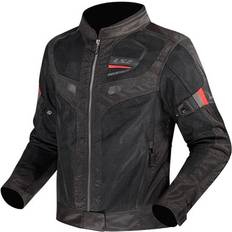 LS2 Ladies Garda Air Motorcycle Motorbike Urban Jacket - Black/Red Woman
