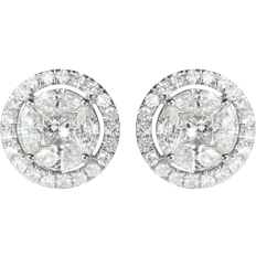 Shein Pair Fashion Cubic Zirconia Stud Earrings For Women For Wedding Engagement Anniversary Party Jewelry Valentine'S Day Gift
