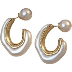 Shein 2pcs Faux Pearl Decor Earring Jackets