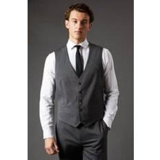 Grey Vests Burton Mens Essential Waistcoat - Mid Grey