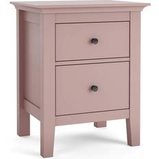 Dunelm Lynton 2 Drawer Pink Bedside Table 40x49cm