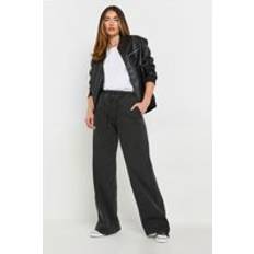LTS Lts Tall Pull-On Wide Leg Jeans - Black