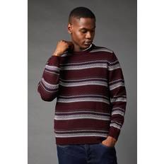 Burton Herr Tröjor Burton Mens Pattern Christmas Jumper - Burgundy
