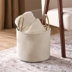 OHS Matte Velvet Storage Natural Basket