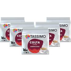 Tassimo Drinks Tassimo Costa Americano Coffee Pods x16 Pack of 5