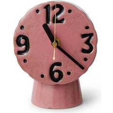 Pink Table Clocks HKliving Retro Ceramic 16.2 cm Pink Table Clock