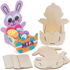 Baker Ross Osterkorb Bastelsets aus Holz Pro Set 3 Osterdekoration