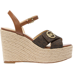 【MICHAEL KORS】ロゴ ウェッジ エスパドリーユ Michael Kors Ripley Wedge Espadrille Sandals Leather Gold or