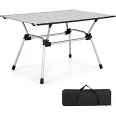 Sammenklappeligt Campingbord Med Bæretaske 90 x 60,5 x 52 cm Sølv