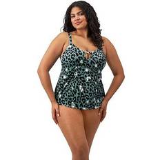 Elastane/Lycra/Spandex Bikini Bottoms Elomi Mid Rise Bikini Brief - Olive