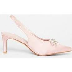 Quiz Womens Wide Fit Sling Back Heels - Pink