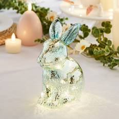 Easter Decorations Lights4fun Mottled Glass Bunny Warm White Easter Decoration