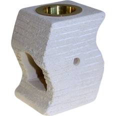 White Oil Lamps Ancient Wisdom Stone Burner Stepped Wave One Size Oil Lamp