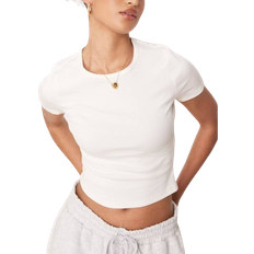 New Look Ribbed Crew Neck Baby T-shirt - White