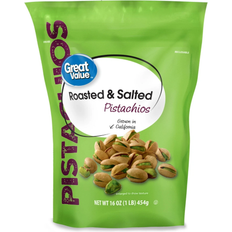 Great Value Great Value Roasted & Salted Pistachios 16 oz Resealable Bag 16oz 1pack