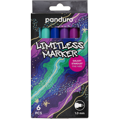 Akrylpennor Panduro Limitless Marker S Galaxy Stardust Set Med 6 Akrylpennor Ø1 mm Färgmix