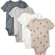 Cloud Island Baby 4pk Short Sleeve Moons Bodysuit Gray Newborn