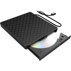 Optical Drives Tlily Multifunctional External CD/DVD Drive Burner Black with SD/TF USB3.0