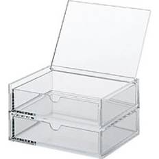 Muji Stackable Acrylic 2 Drawer with Flip Top S Storage Box
