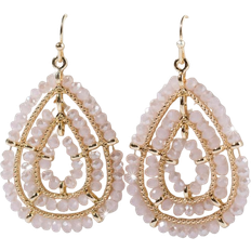 Shein pair HighEnd Luxurious Colorful Handmade Beaded Glass Teardrop Shaped Style Ladies Dope Earrings Suitable For Daily Wear Holiday Party Gift