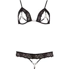 Abierta Fina Bra Set with Rhinestones