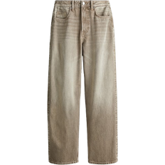 H&M Baggy High Jeans - Grey/Beige
