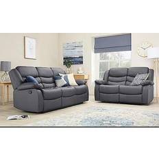 Furniture 786 Bella 3 Crushed Velvet Black Sofa 191cm 2pcs 5 Seater